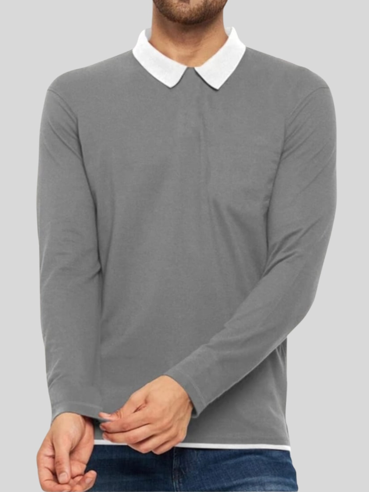Men Polo Neck Full Sleeve